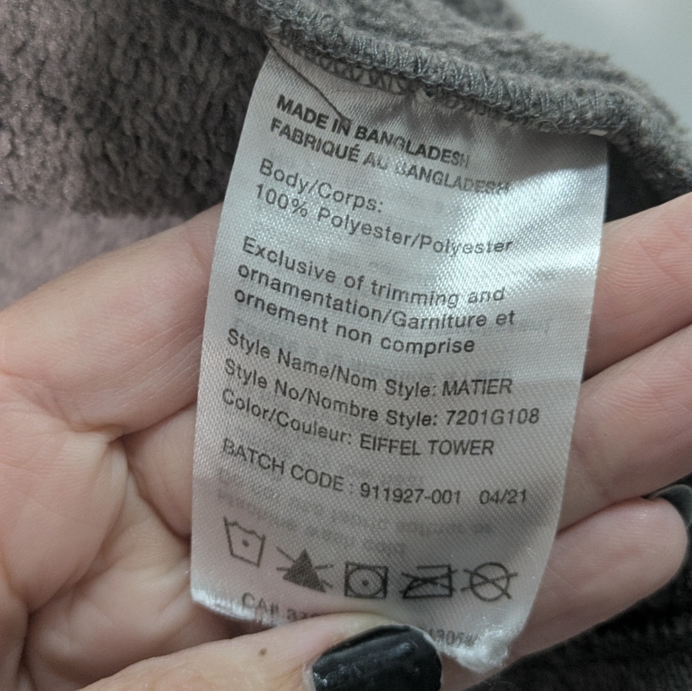 **2/$20 SALE - Woods Charcoal Gray Full-Zip Jacket - Picture 6 of 6
